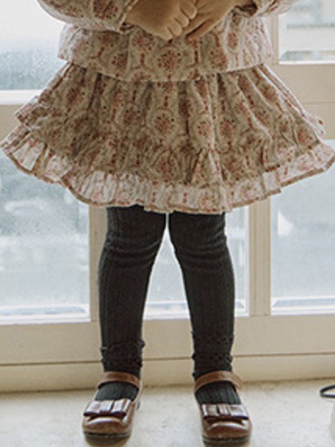 

LULU & SKY Girls Printed A-Line Skirt, Beige