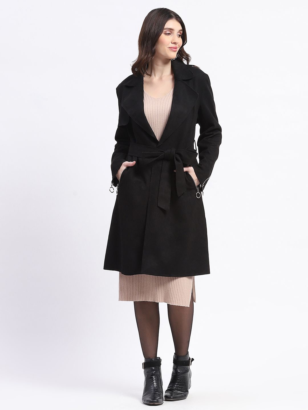 

Madame Women Tie-Up Shrug, Black