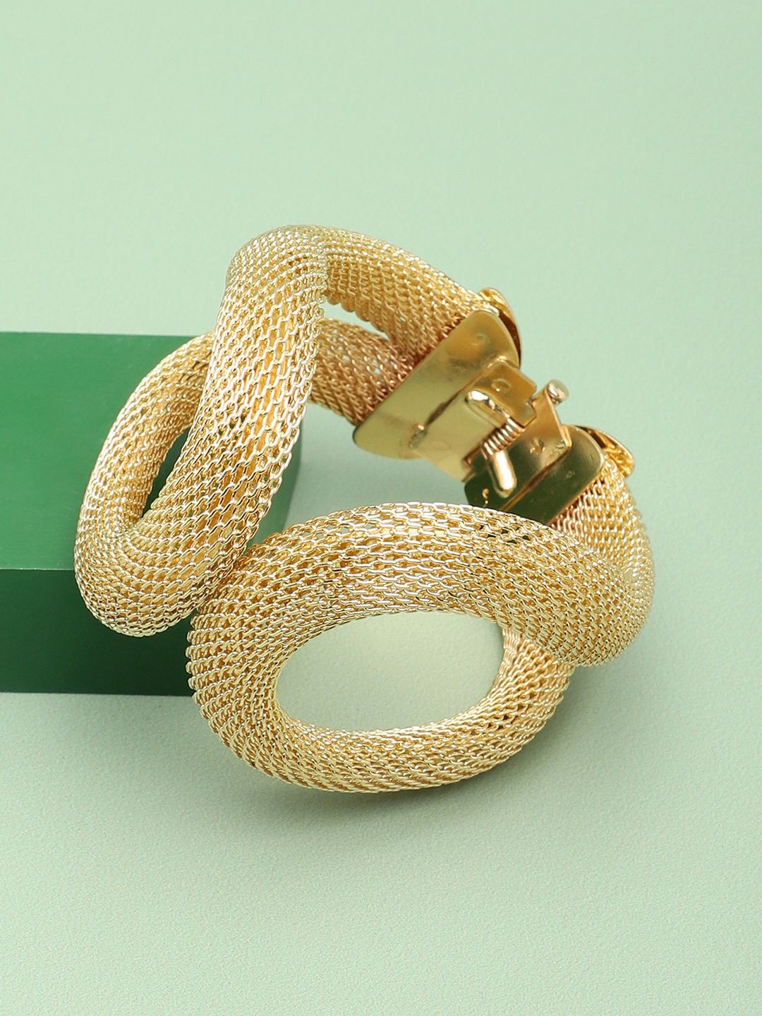 

glitchez Women Gold-Plated Cuff Bracelet