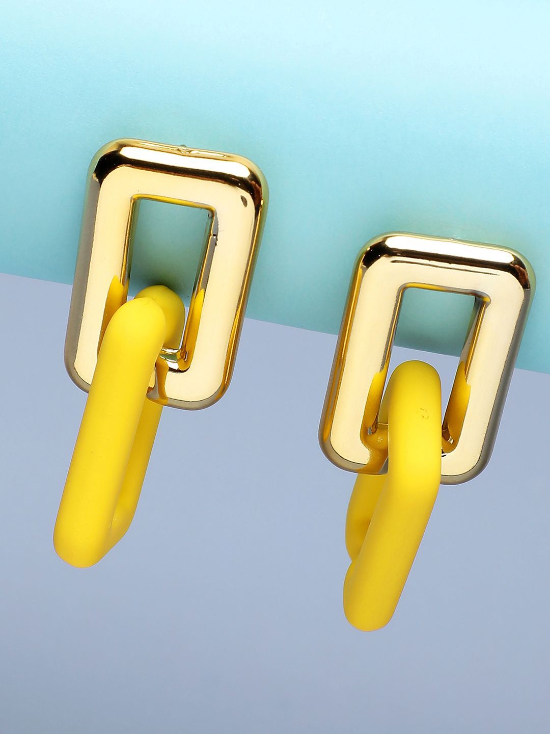 

glitchez Contemporary Drop Earrings, Yellow