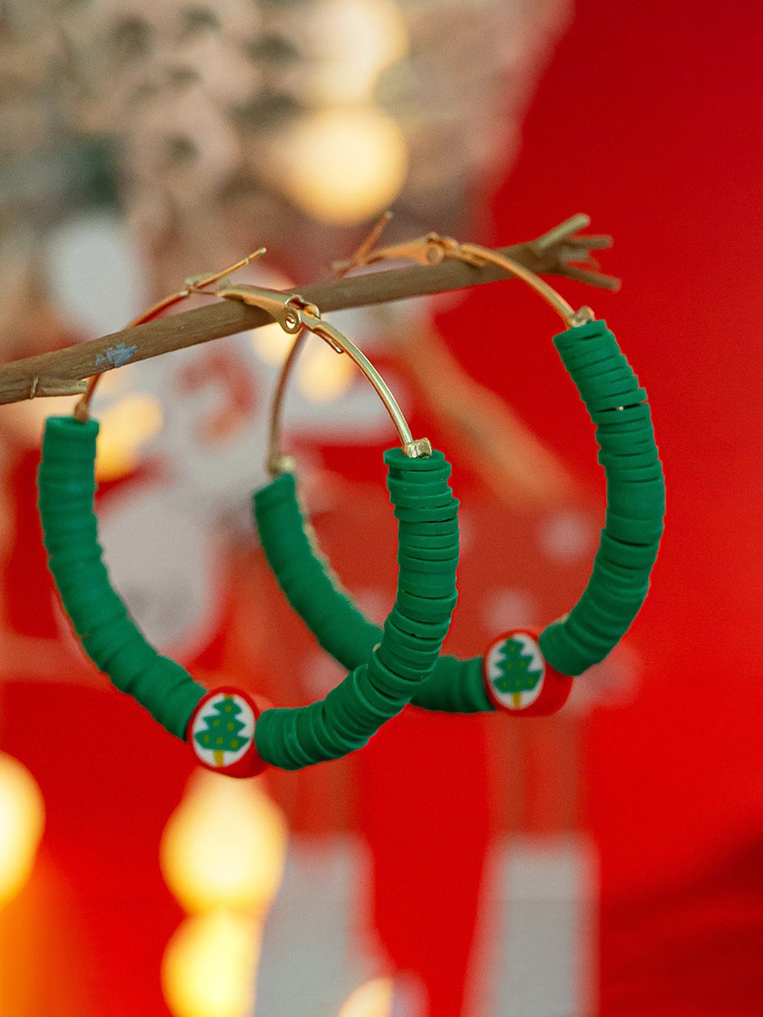 

StyleCast x Revolte Circular Half Hoop Earrings, Green