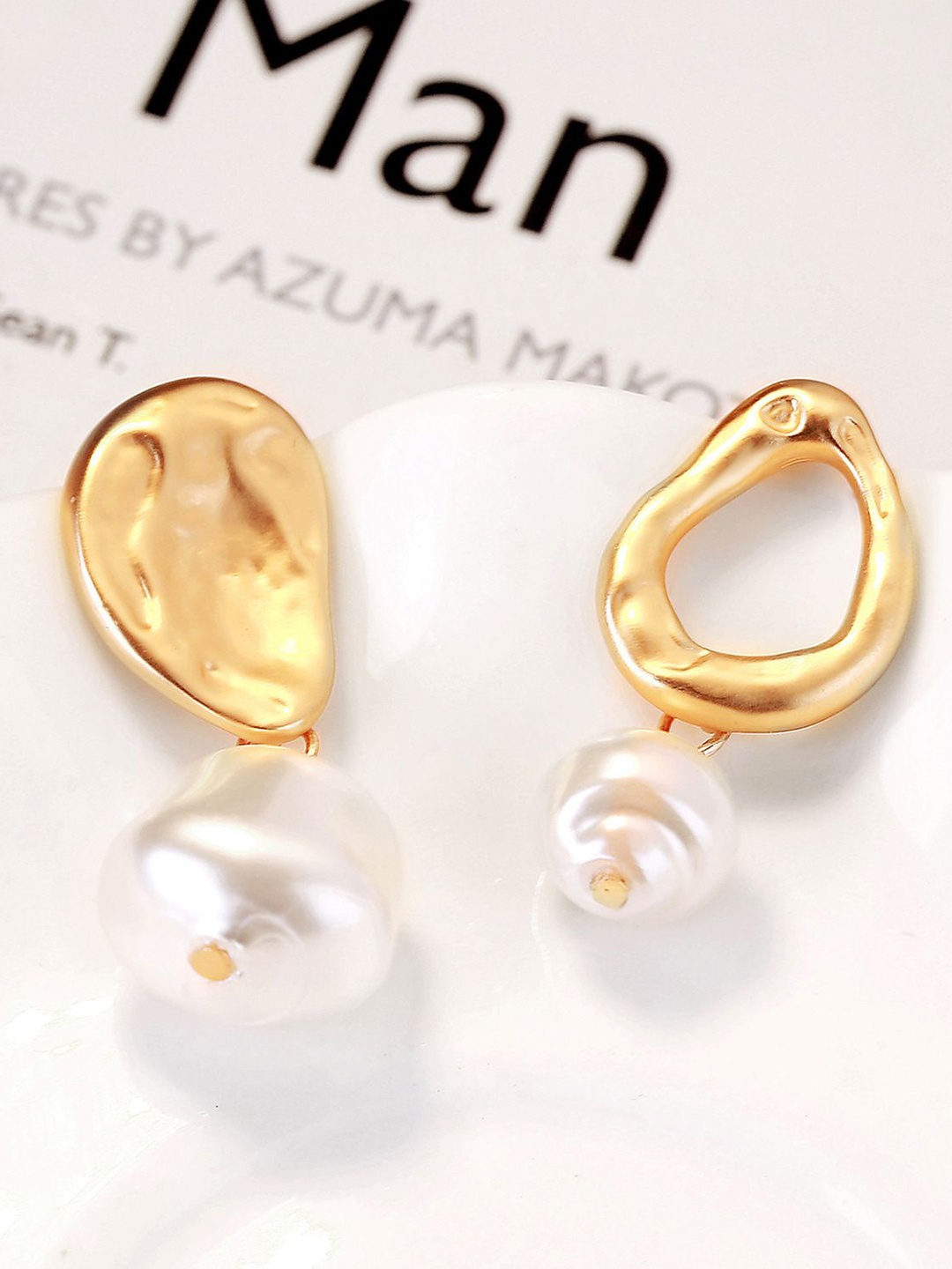 

StyleCast x Revolte Classic Drop Earrings, White