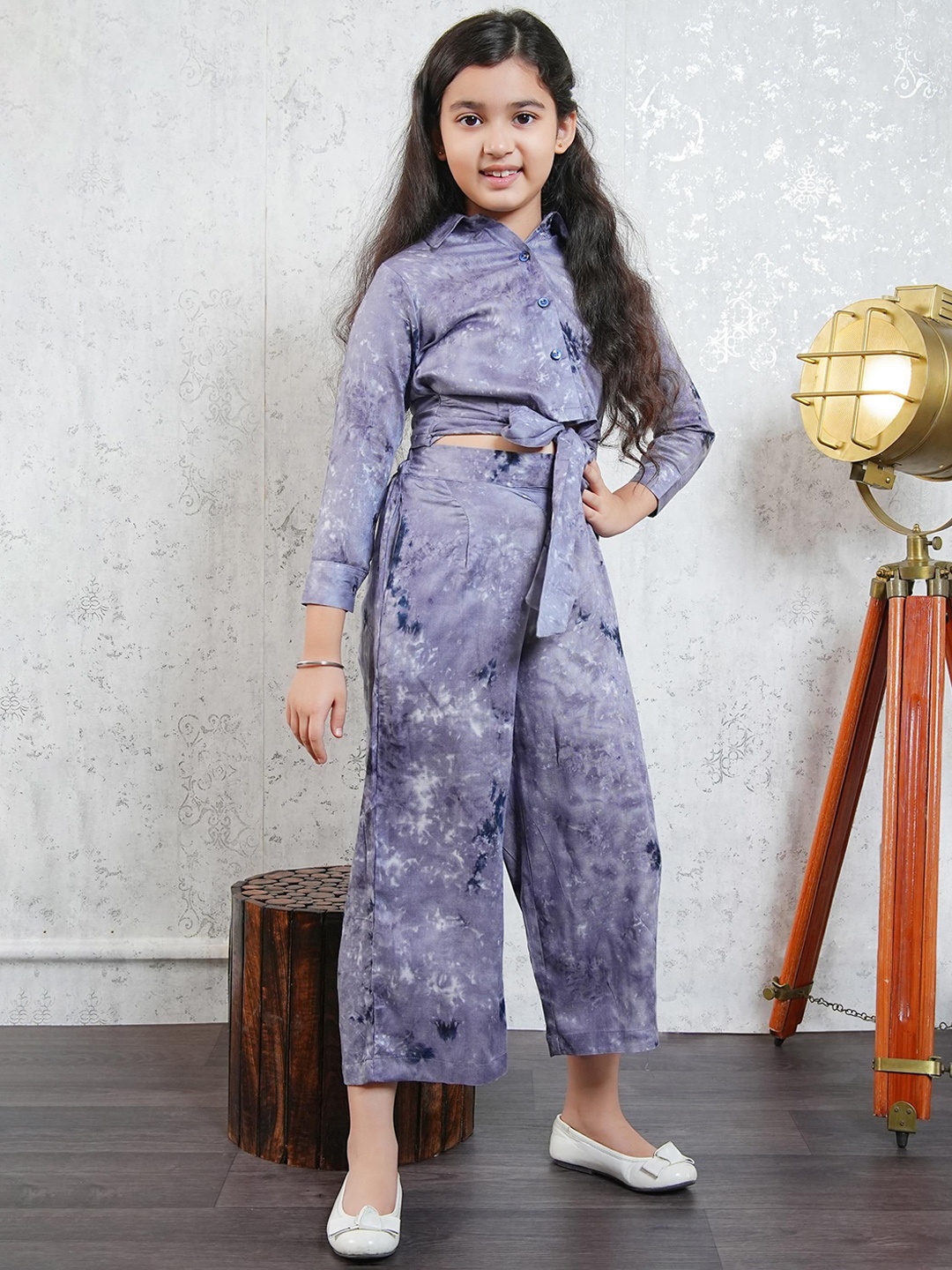 

BAESD Printed Shirt with Trousers, Grey