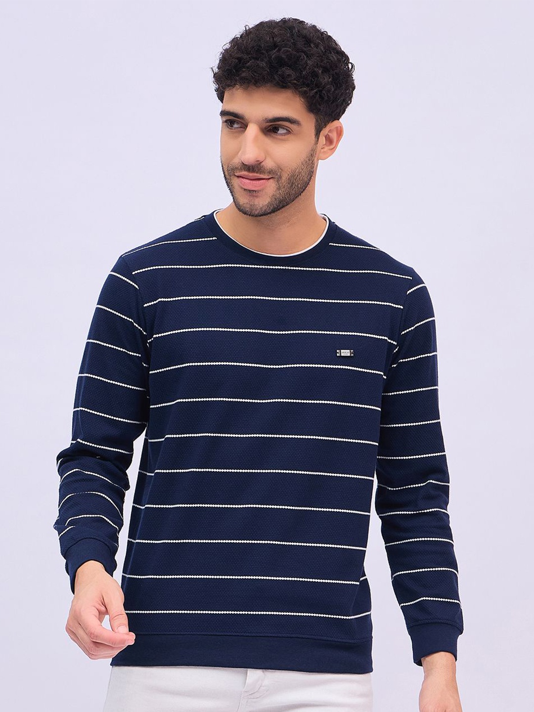 

ARRAY Men Printed Sweatshirt, Navy blue