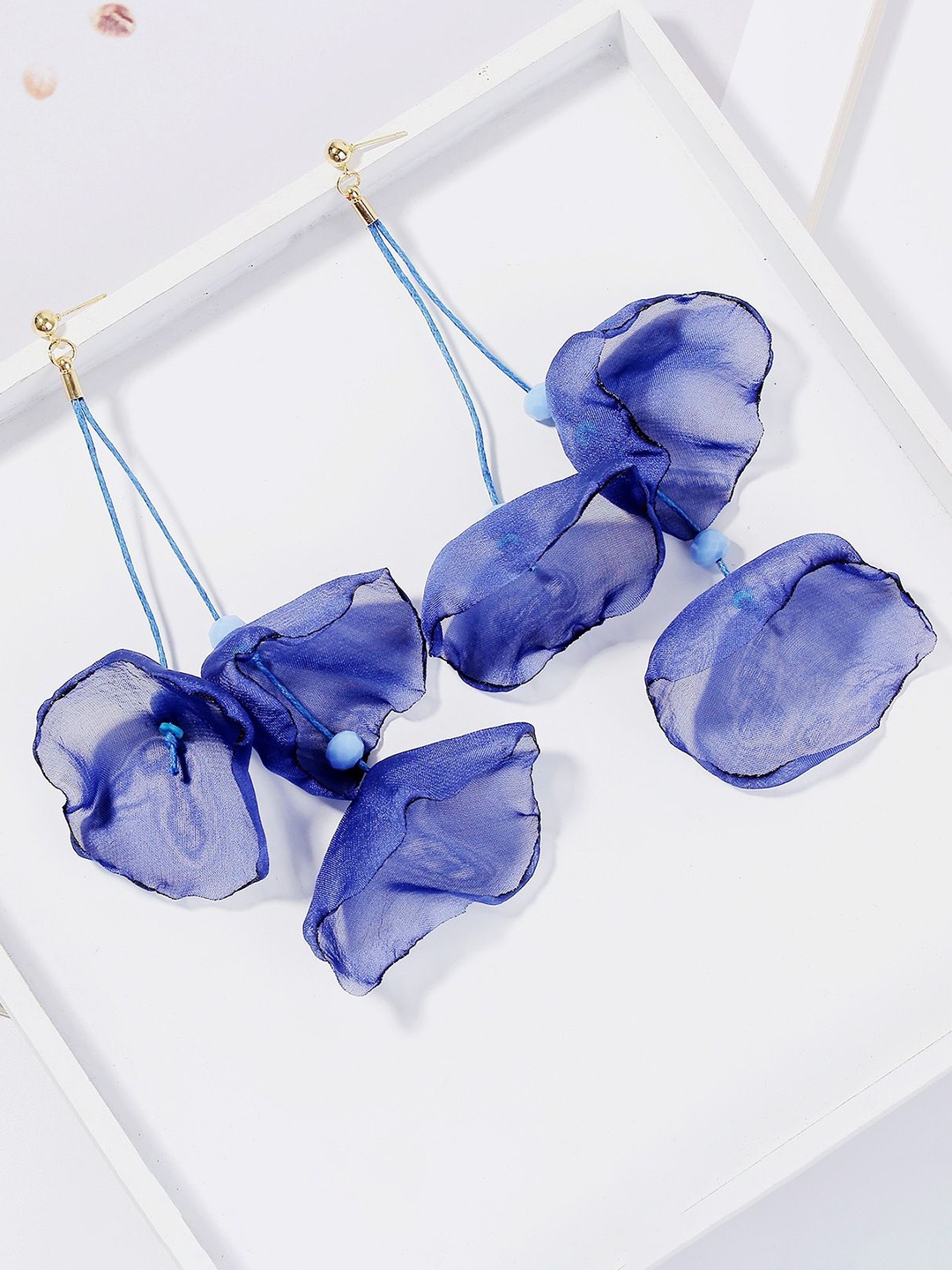 

StyleCast x Revolte Floral Drop Earrings, Blue