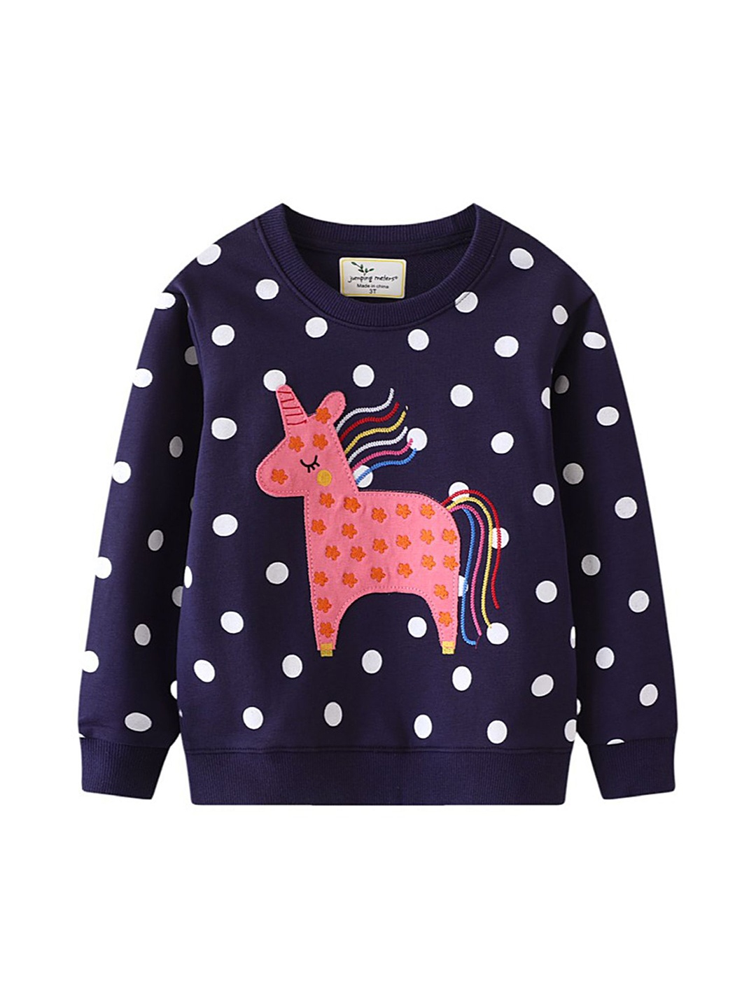 

LULU & SKY Girls Printed Sweatshirt, Blue
