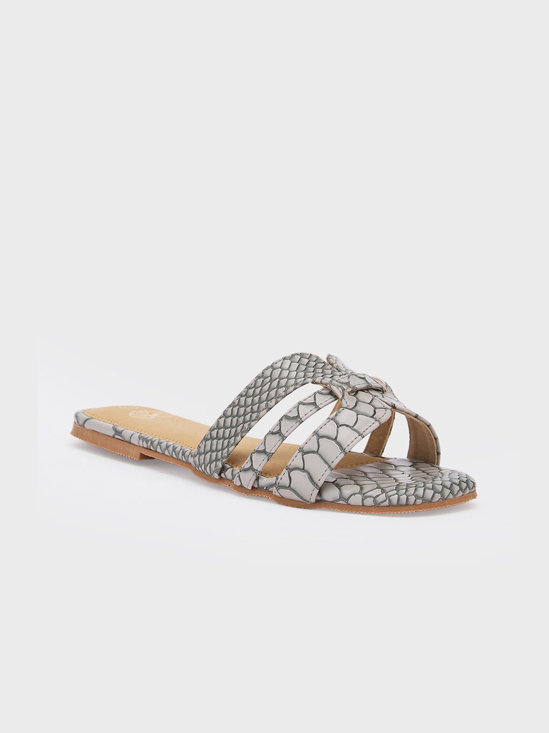 

Sole To Soul Women Printed One Toe Flats, Grey