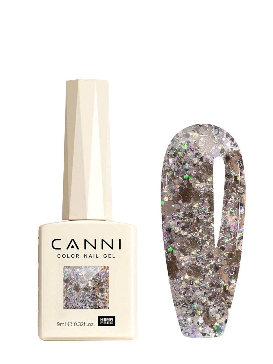 

CANNI Hema Free Gel Nail Polish - 9 ml - Shade 8094, Multi