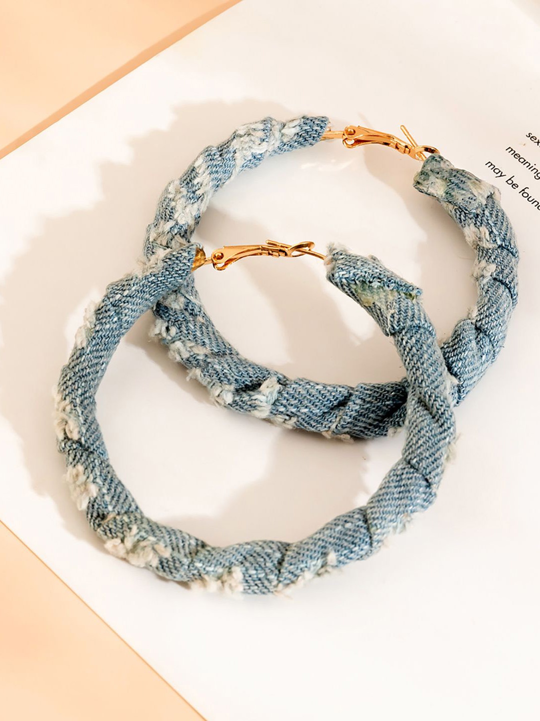 

StyleCast x Revolte Circular Half Hoop Earrings, Blue