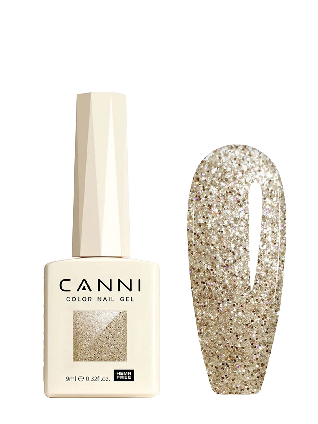 

CANNI Hema Free Gel Nail Polish - 9 ml - Shade 8059, Gold