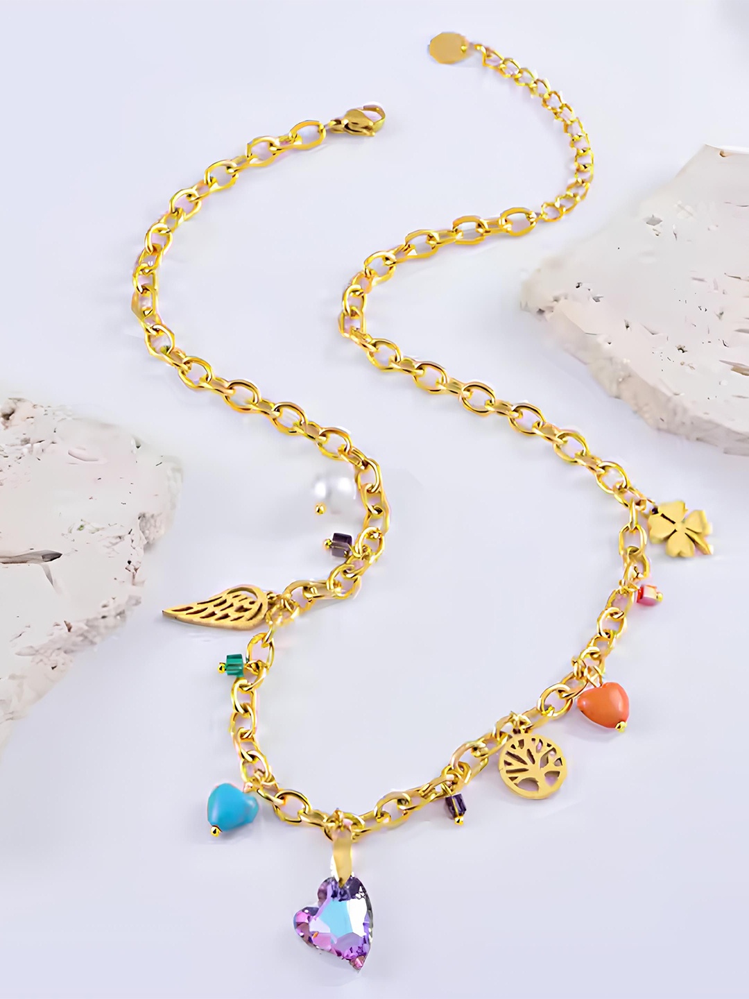 

KARISHMA KREATIONS Gold-Plated Oxidised Necklace