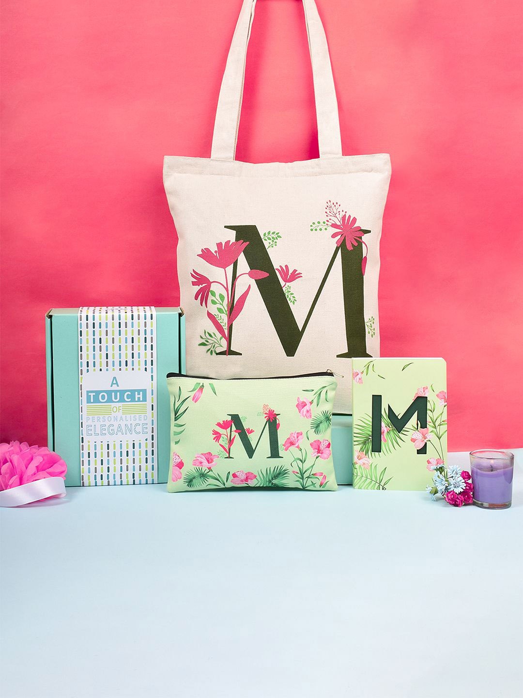 

Doodle Monogram M Gift Set, Green