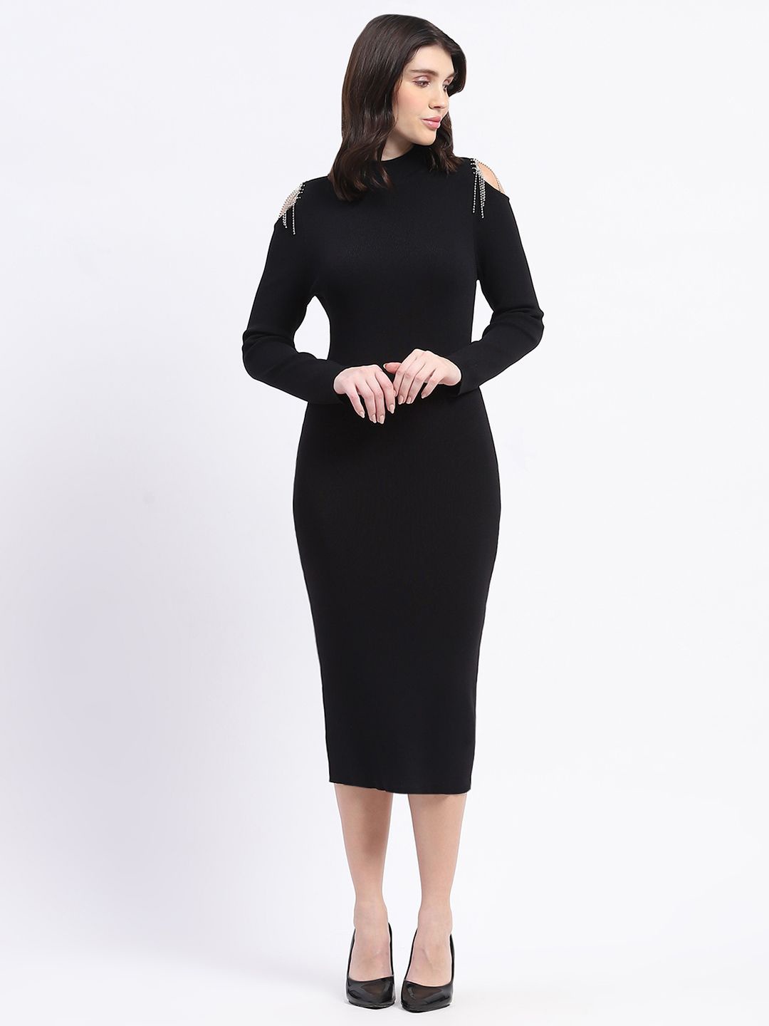 

Madame Bodycon Midi Dress, Black