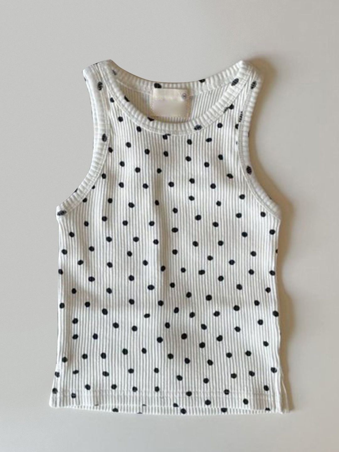 

LULU & SKY Polka Dot Print Top, Off white