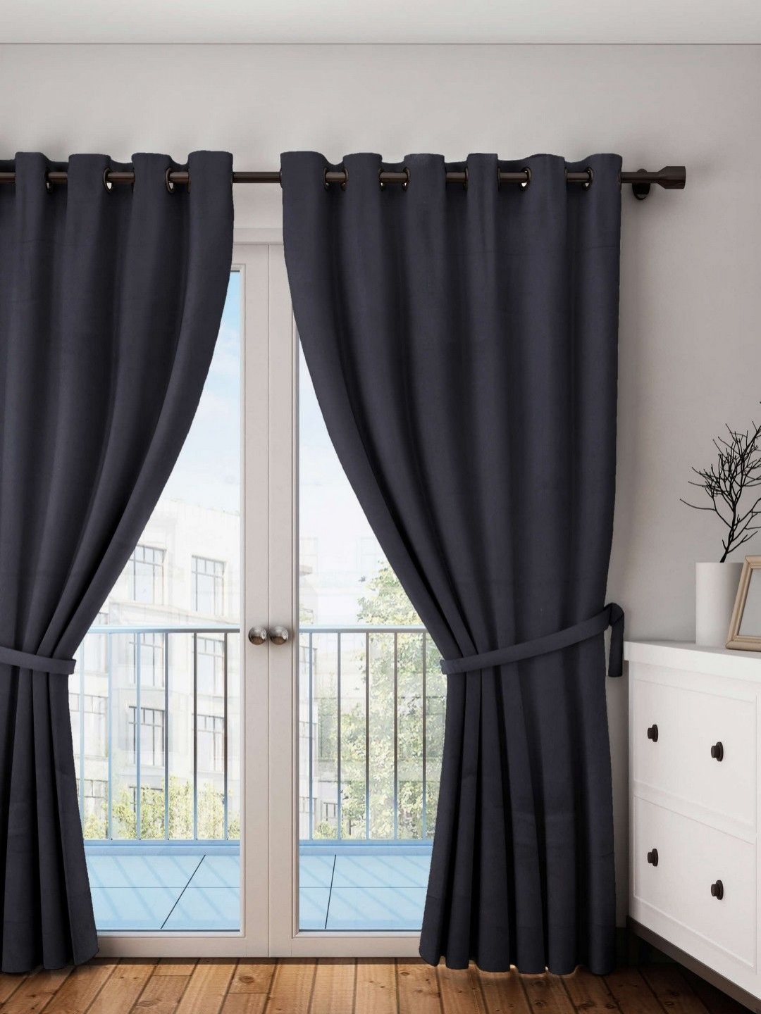 

Lushomes Black Door Curtain