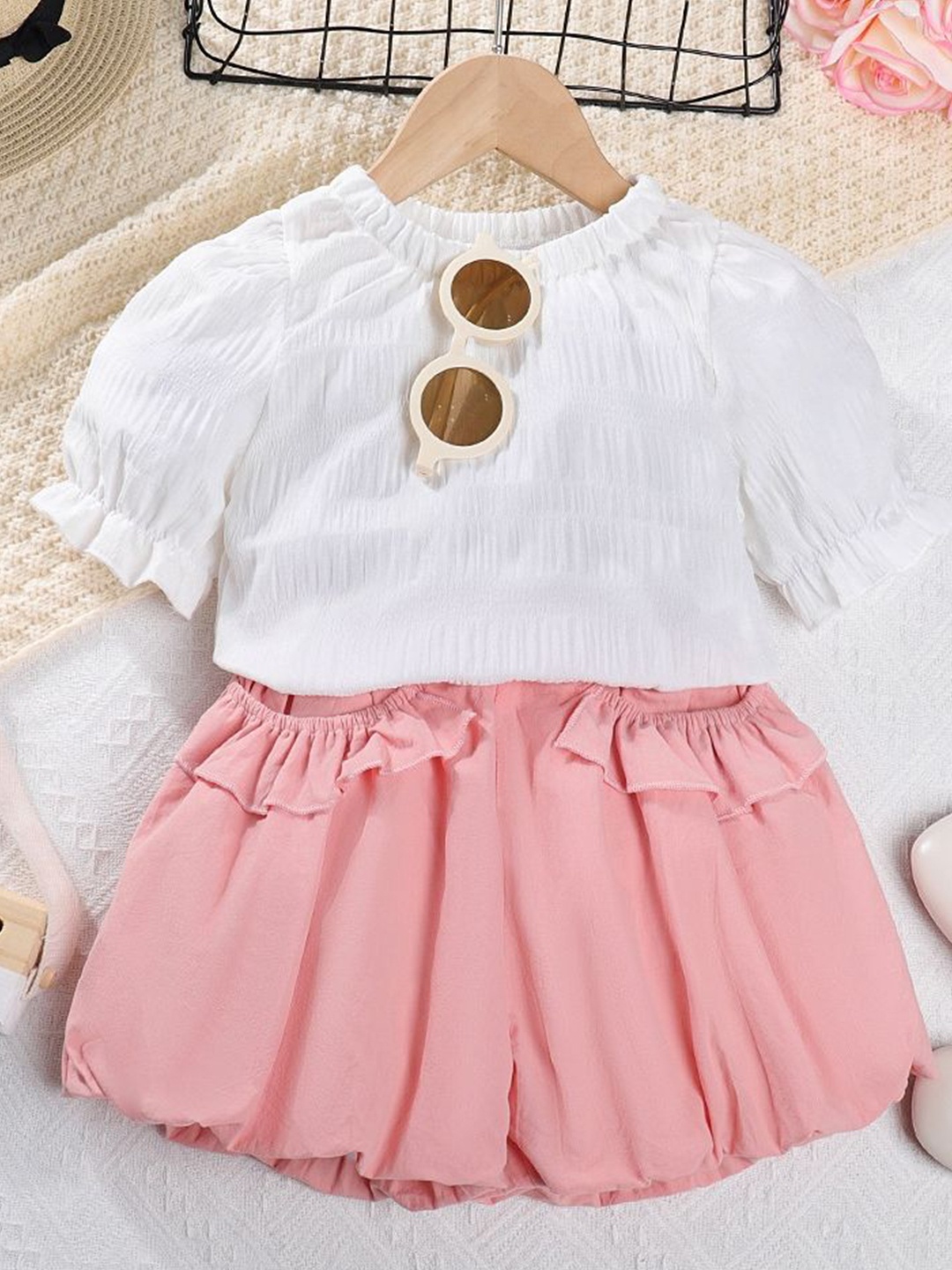 

LULU & SKY Girls Top with Skirt, Pink