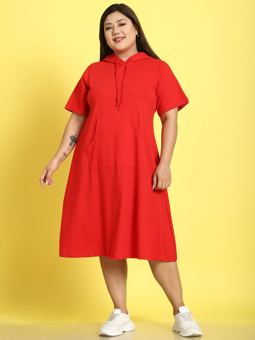 

theRebelinme A-Line Midi Dress, Red