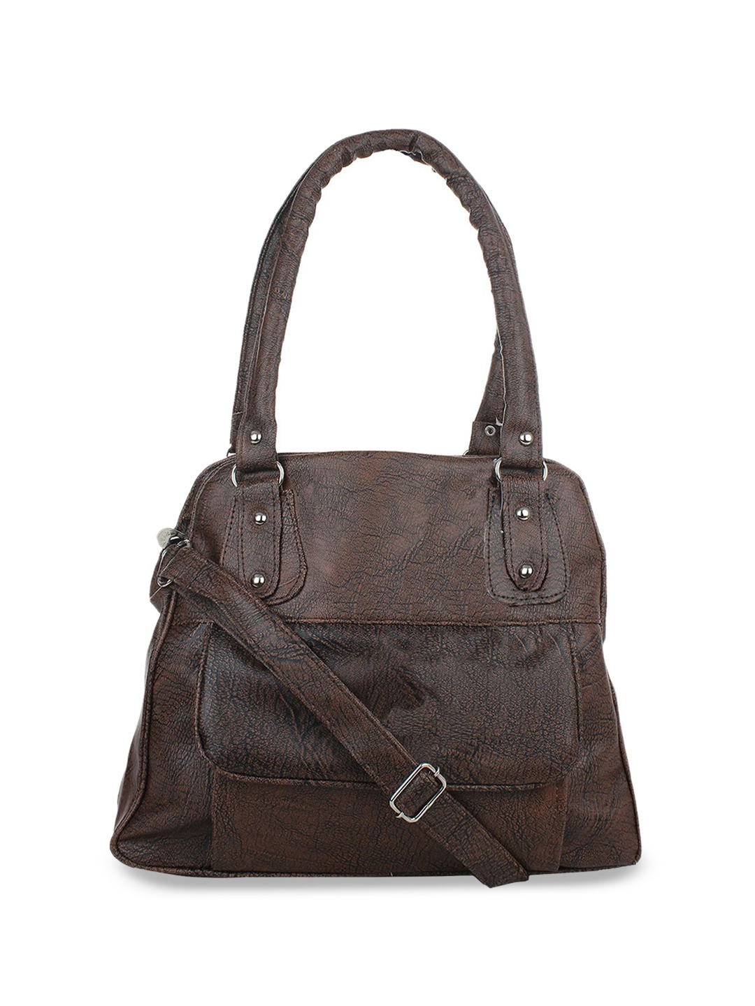 

DressBerry PU Structured Shoulder Bag with Tasselled, Coffee brown