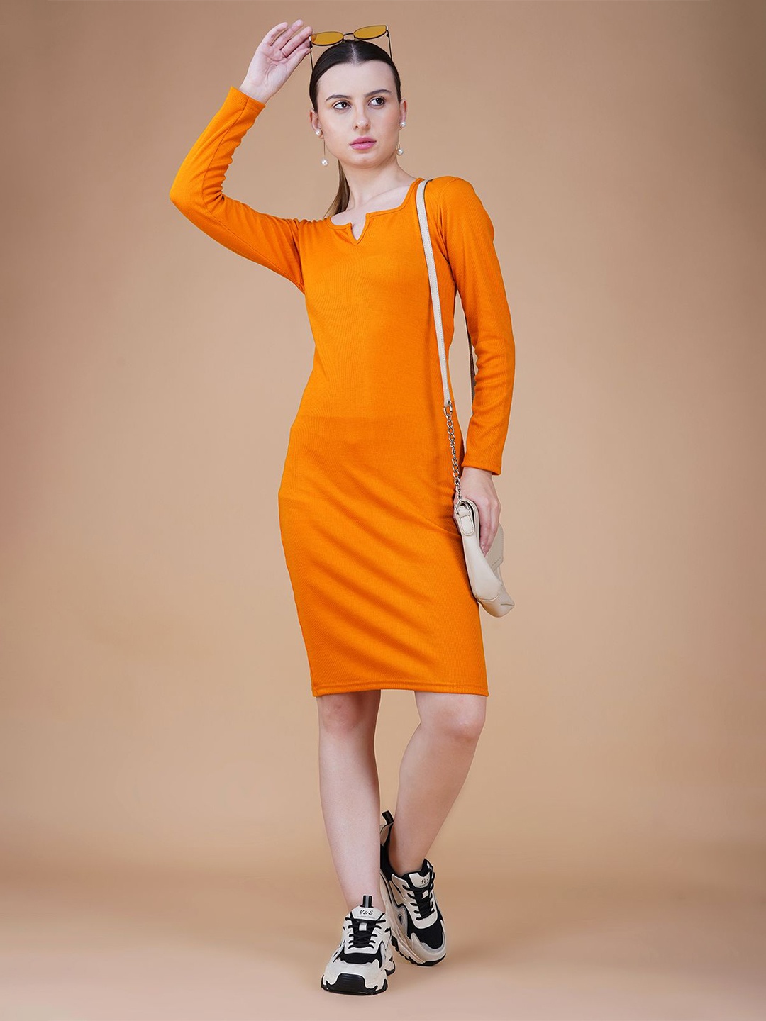 

Lagashi Bodycon Dress, Mustard