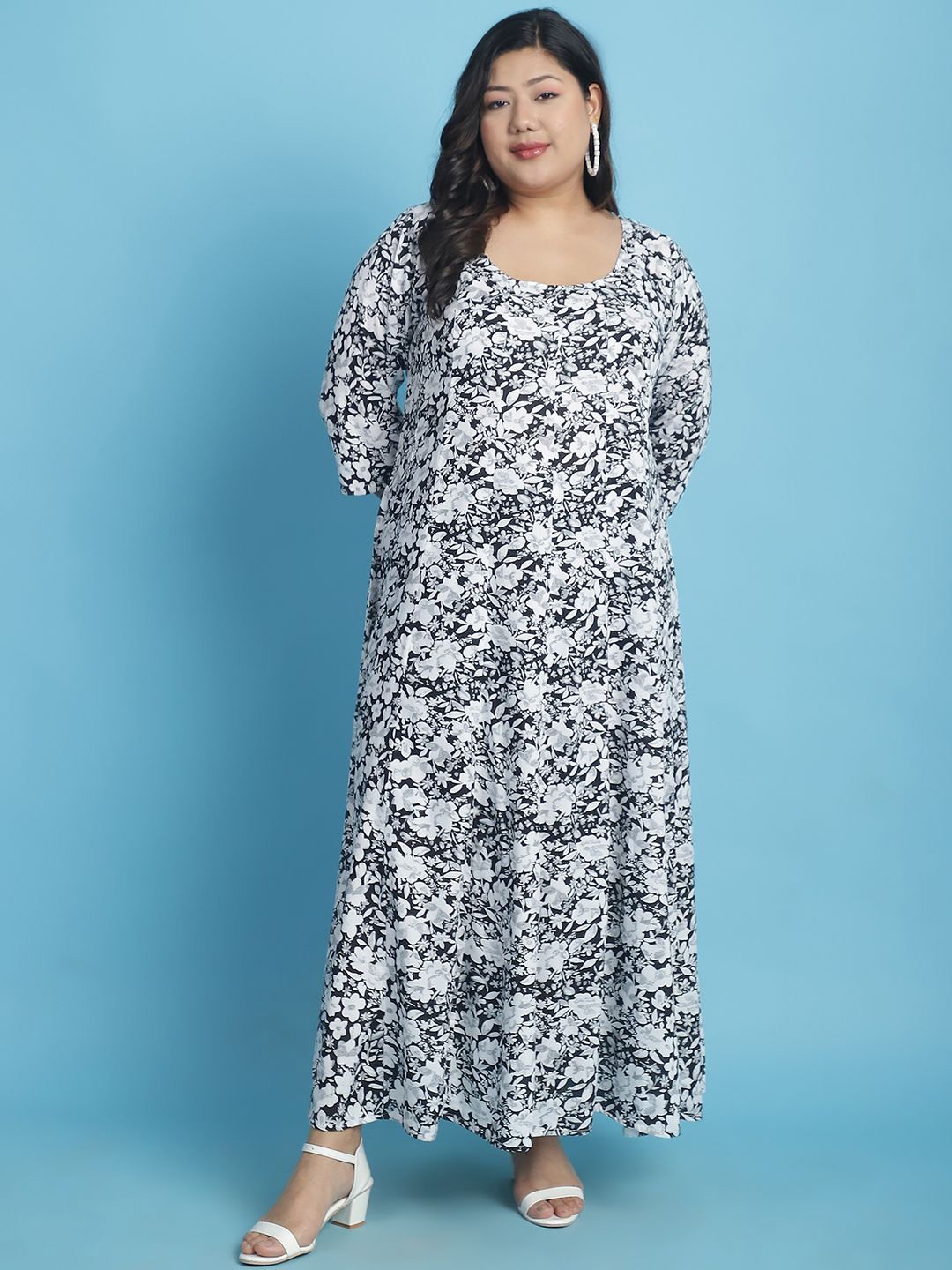 

theRebelinme Floral Print Maxi Dress, Black
