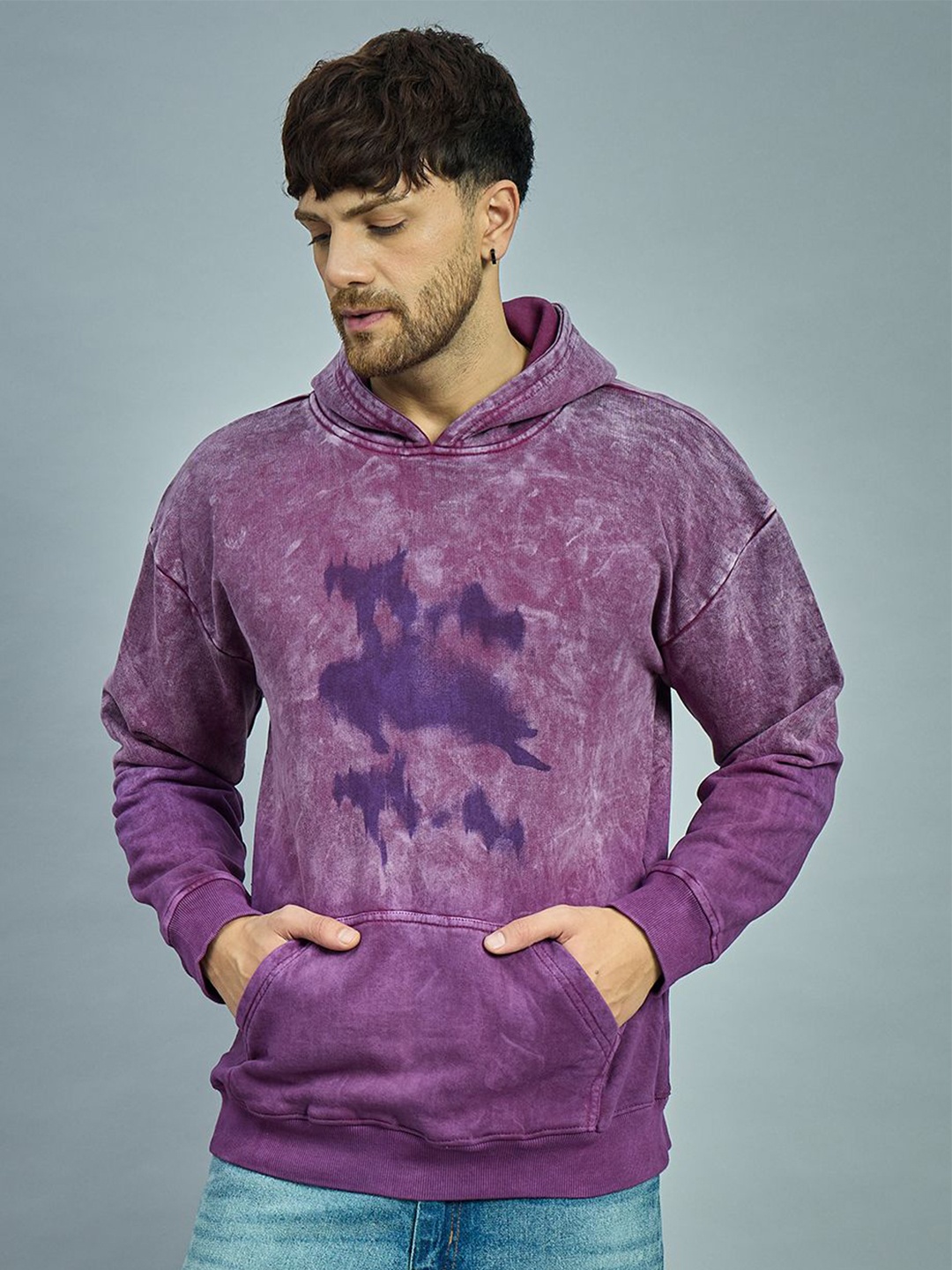 

FUGAZEE Men Hooded Sweatshirt, Purple