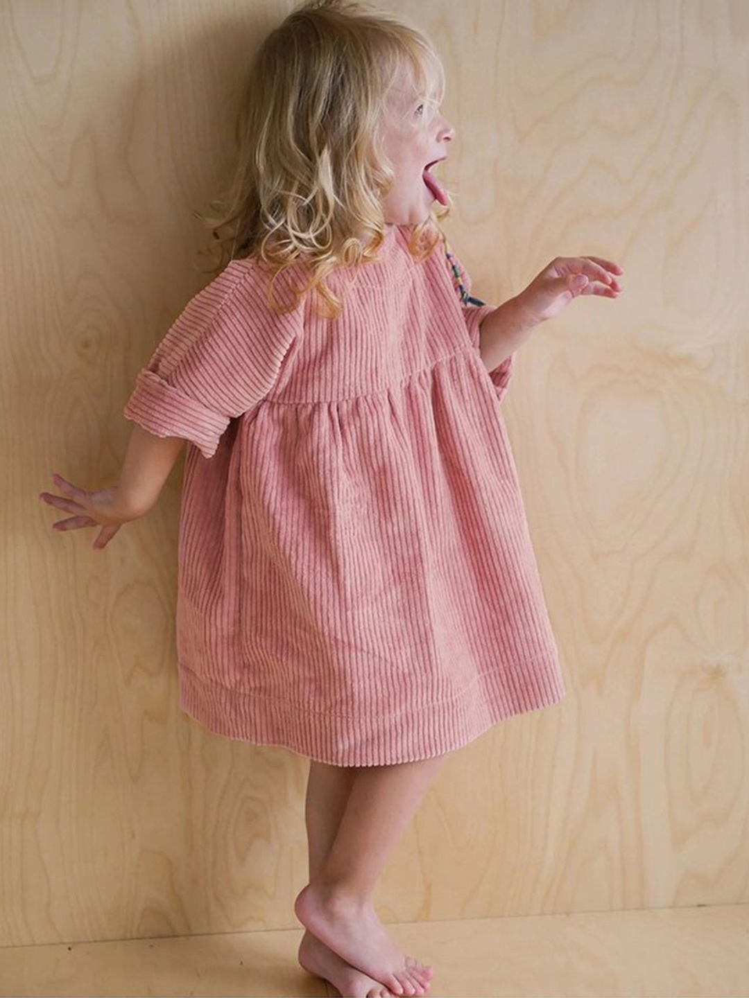 

LULU & SKY Striped A-Line Dress, Pink