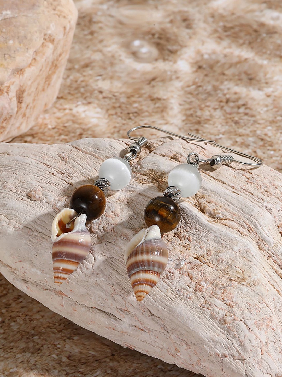 

StyleCast x Revolte Classic Drop Earrings, Coffee brown