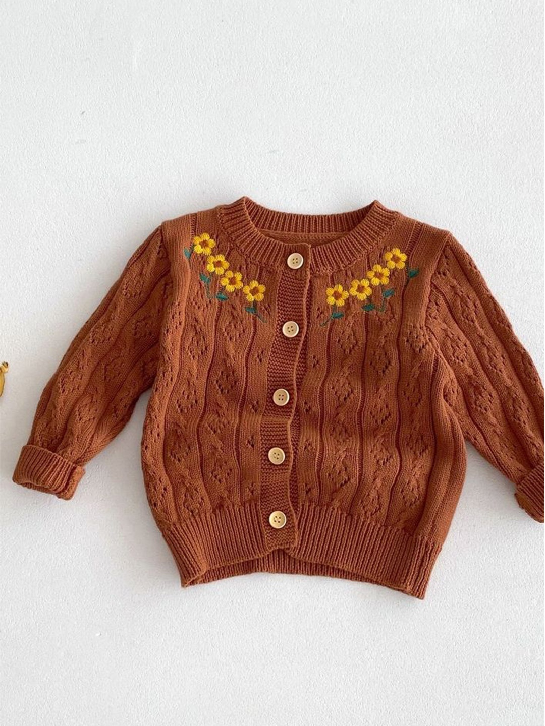 

LULU & SKY Girls Cardigan, Brown