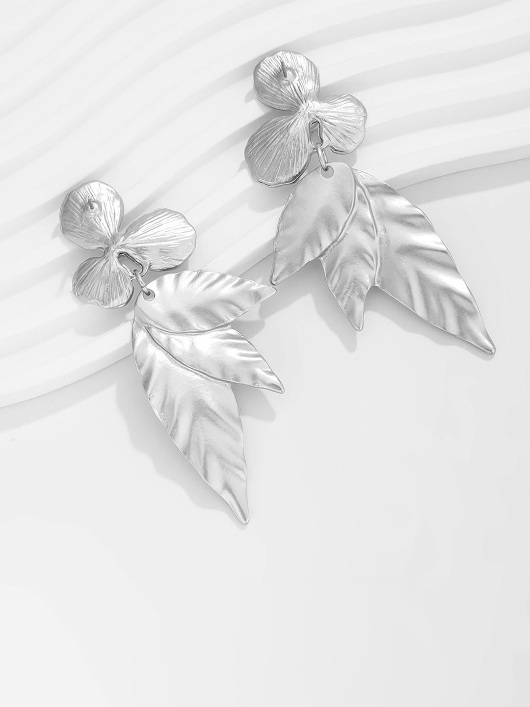 

StyleCast x Revolte Floral Studs Earrings, Silver