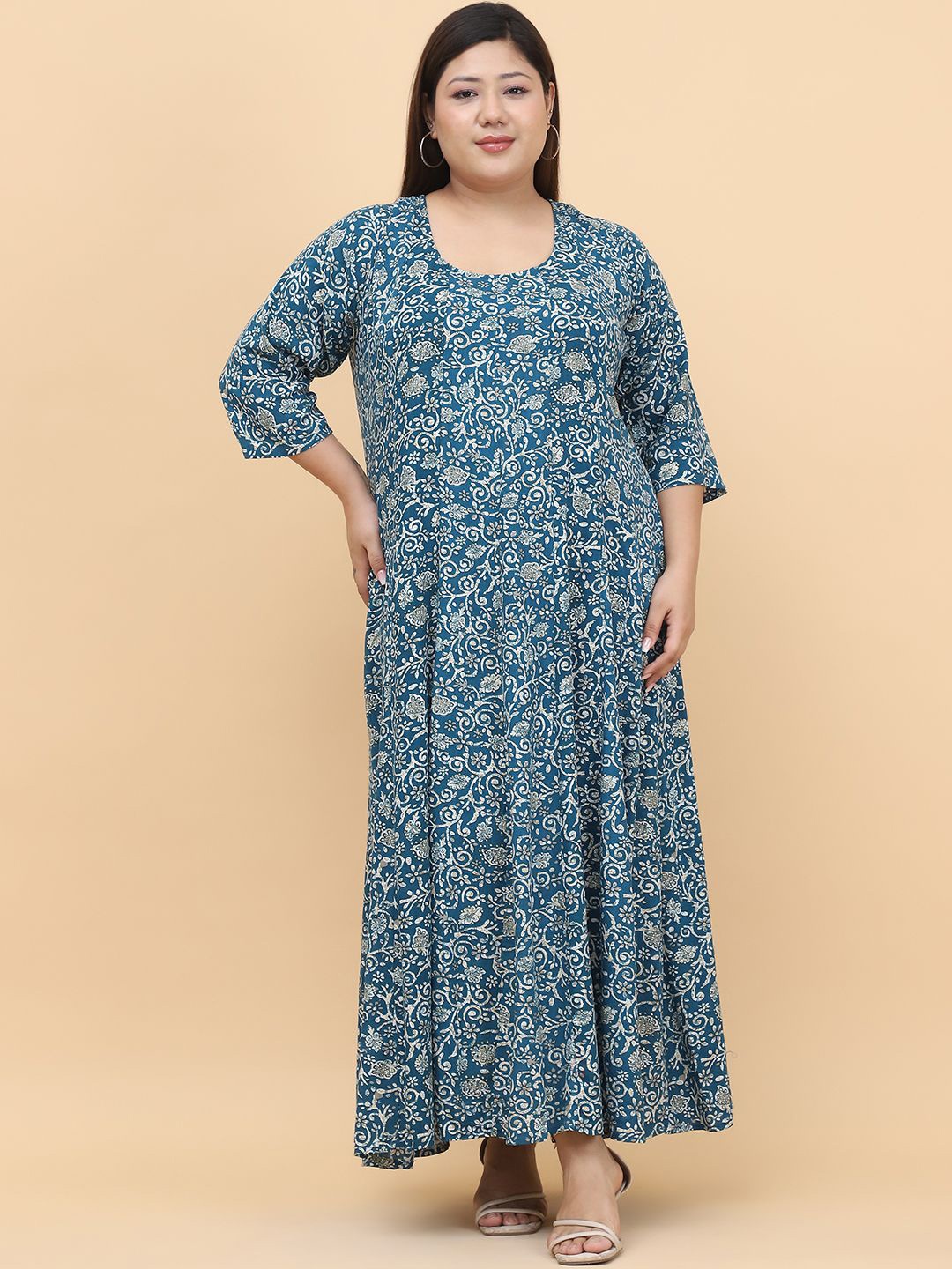 

theRebelinme Floral Print Maxi Dress, Teal