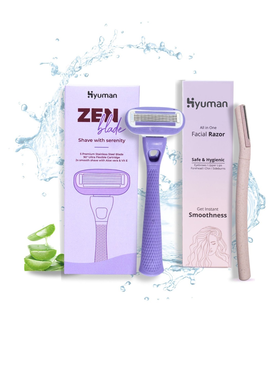 

HYUMAN Zen Body & Face Razor, Blue