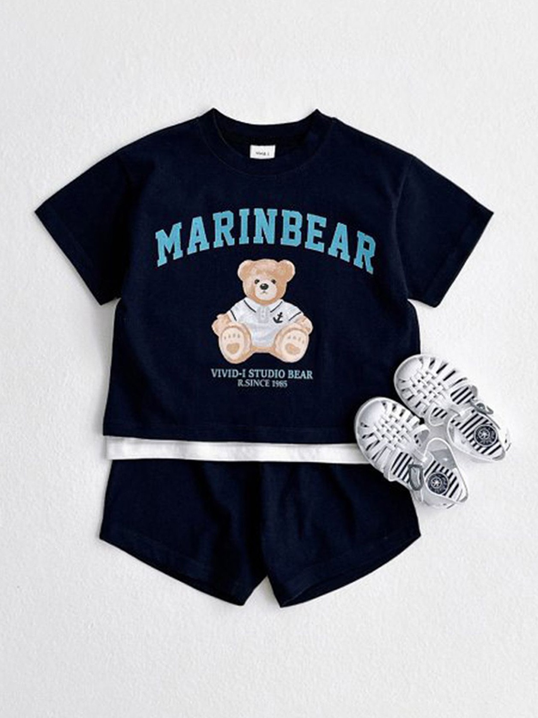 

LULU & SKY Girls T-shirt with Shorts, Blue