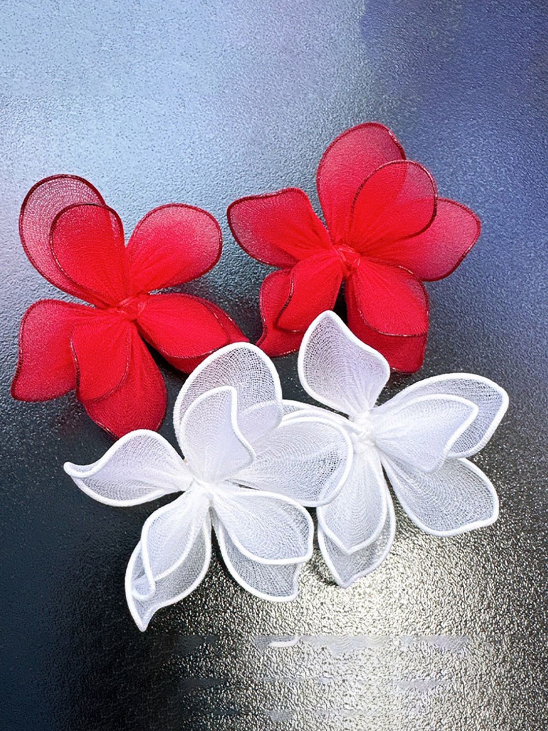 

StyleCast x Revolte Floral Drop Earrings, Red
