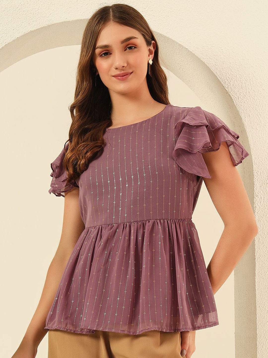 

Anouk Rustic Print Top, Lavender