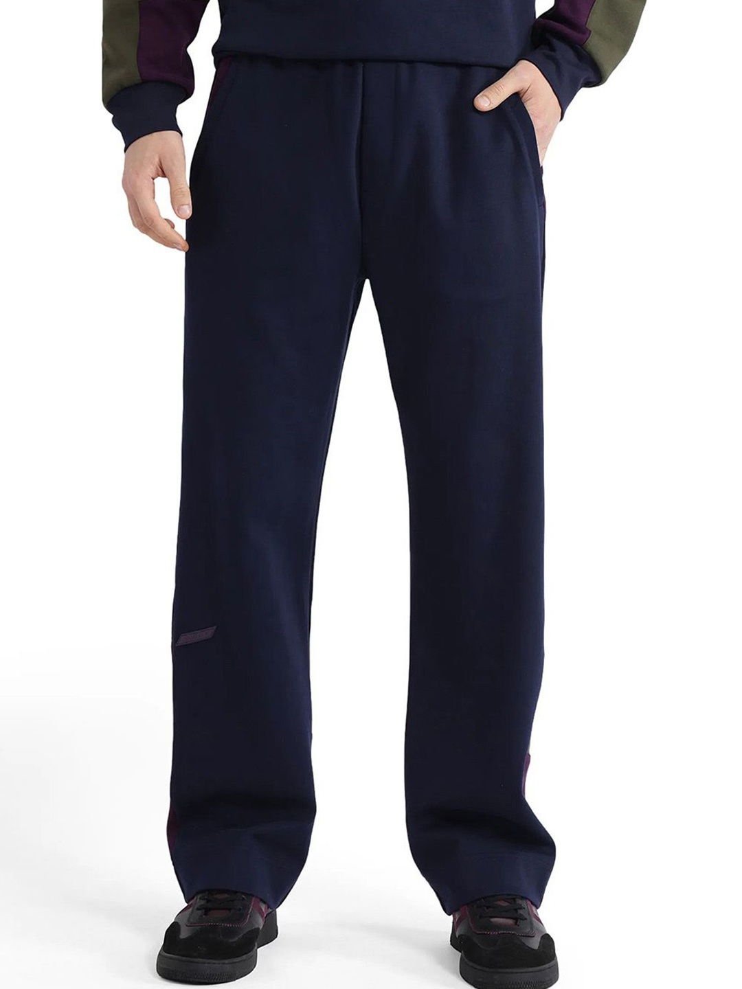 

RARE RABBIT Men Mid Rise Track Pants, Navy blue