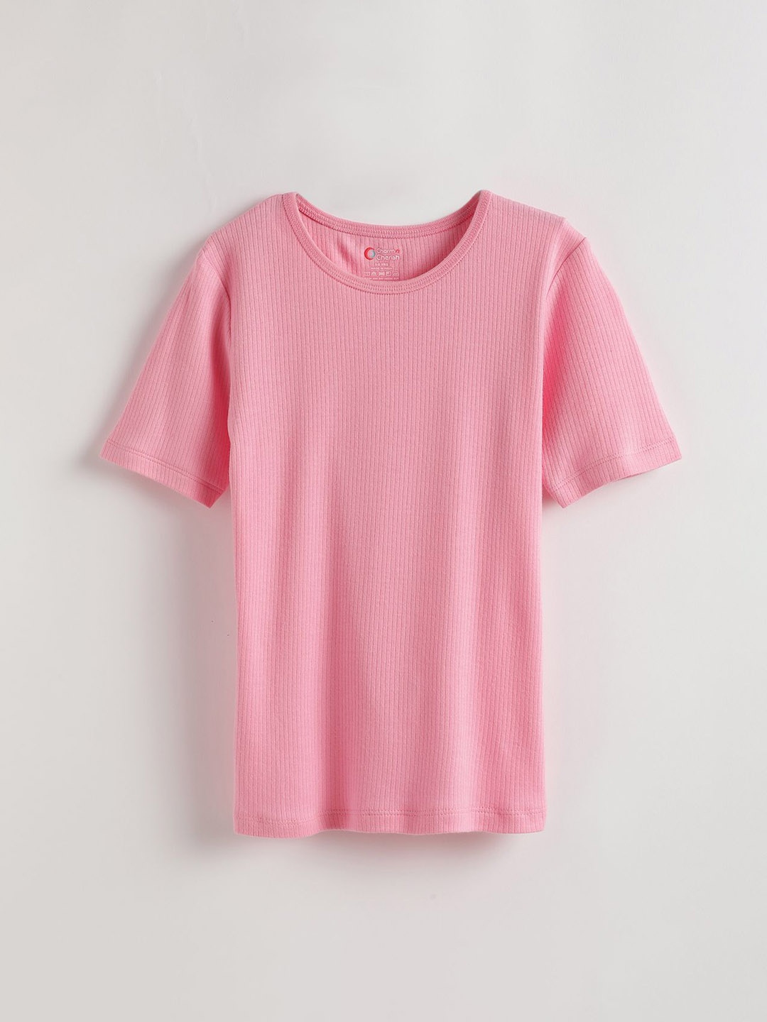 

Charm n Cherish Kids Round Neck Thermal Tops, Pink