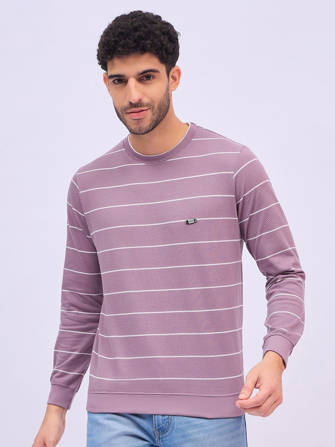 

ARRAY Men Printed Sweatshirt, Lavender