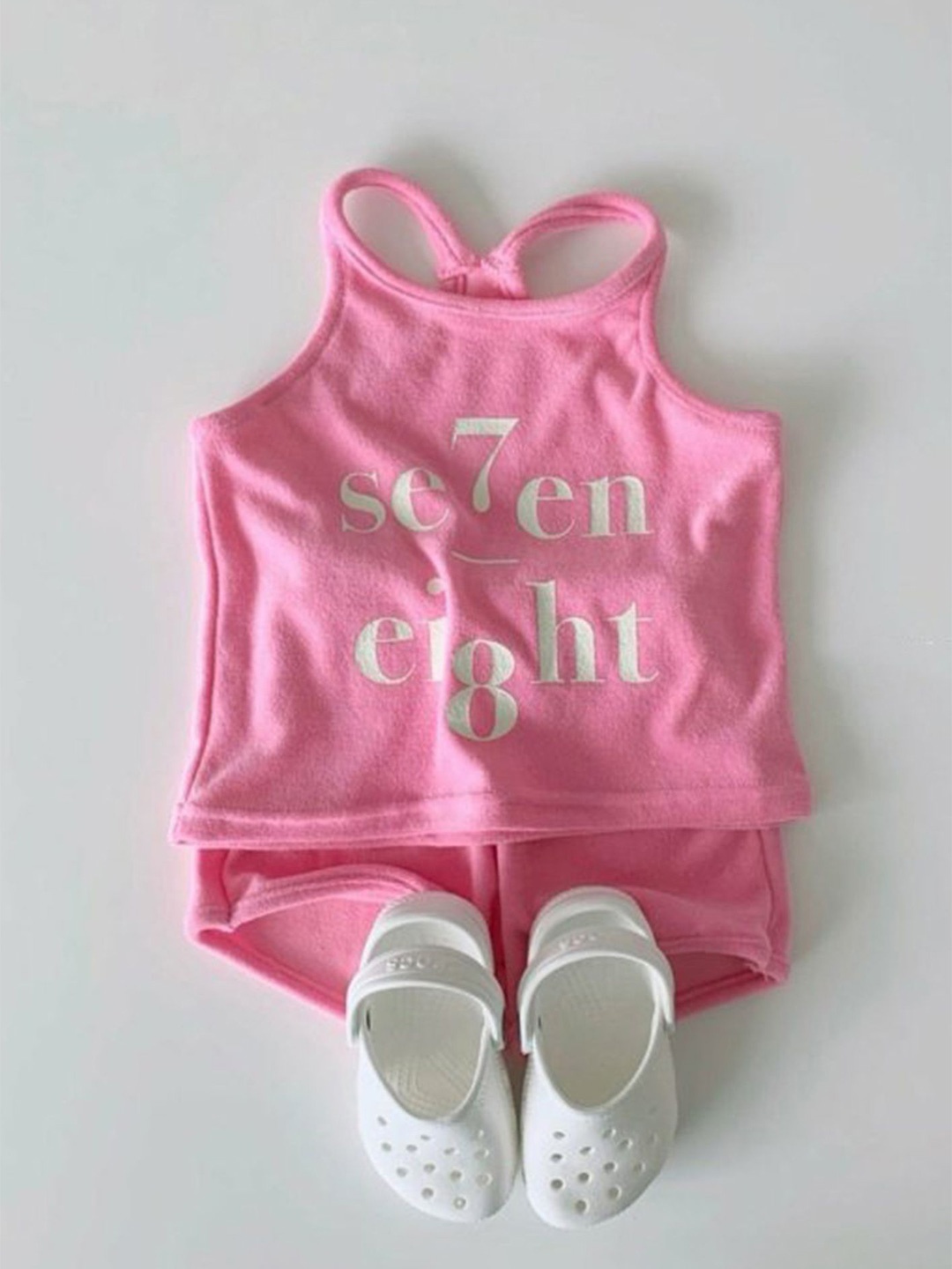 

LULU & SKY Girls Printed Top with Shorts, Pink