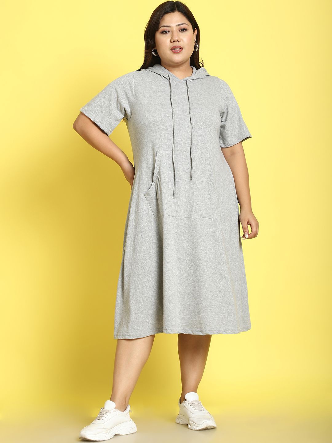 

theRebelinme A-Line Midi Dress, Grey