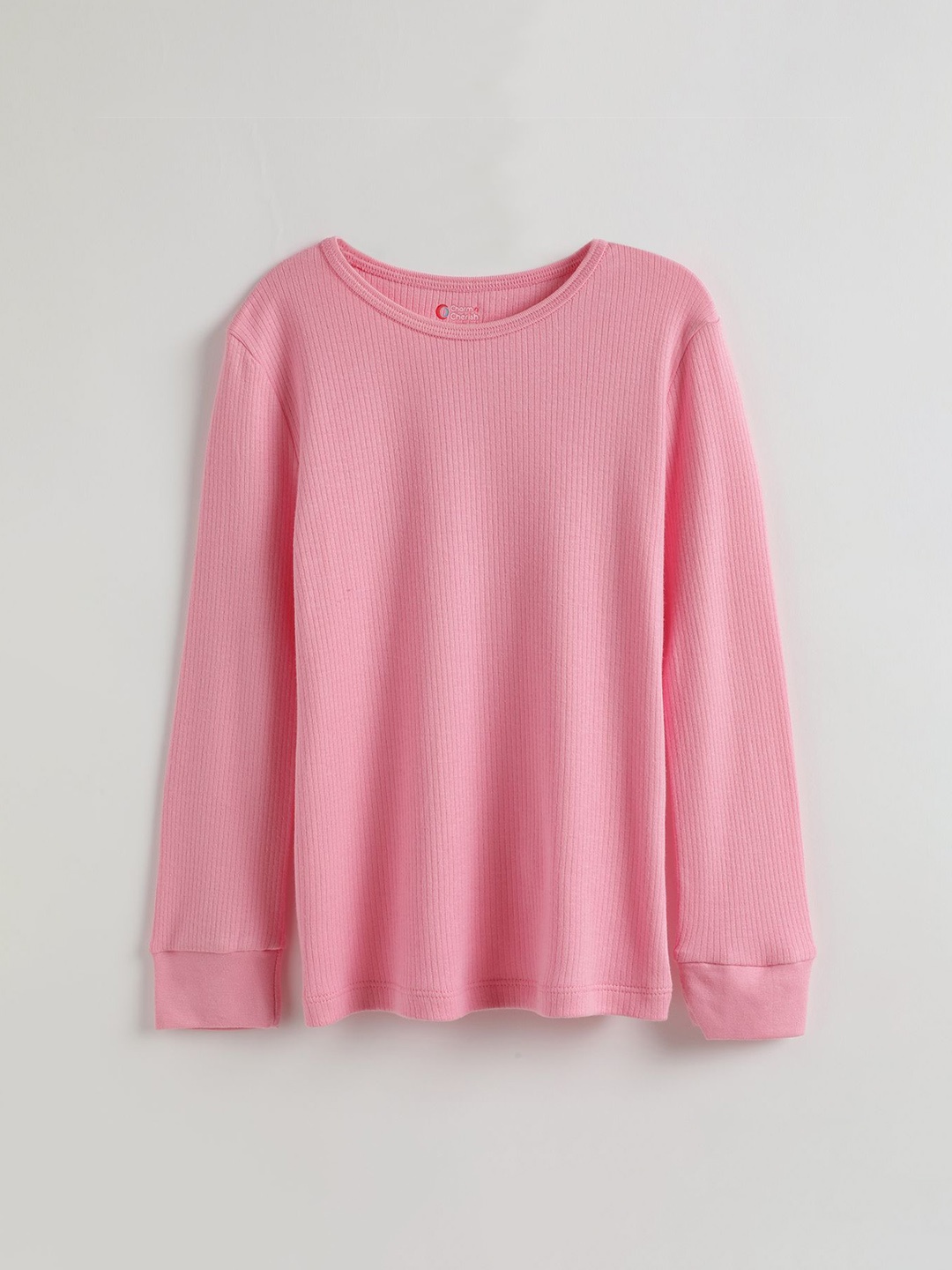 

Charm n Cherish Ribbed Round Neck Thermal Top, Pink