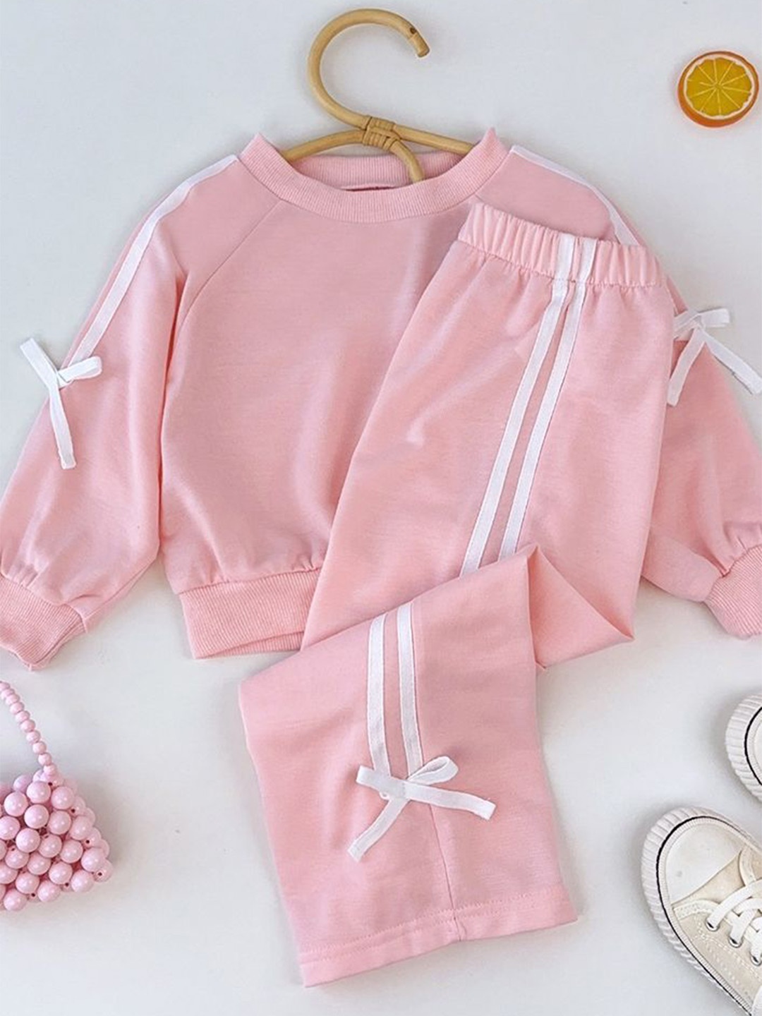 

LULU & SKY Girls Striped T-shirt, Pink