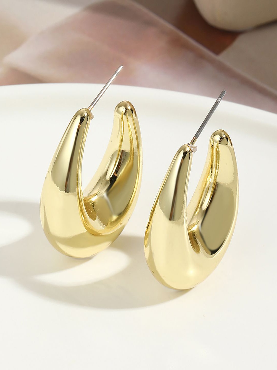 

StyleCast x Revolte Classic Half Hoop Earrings, Gold
