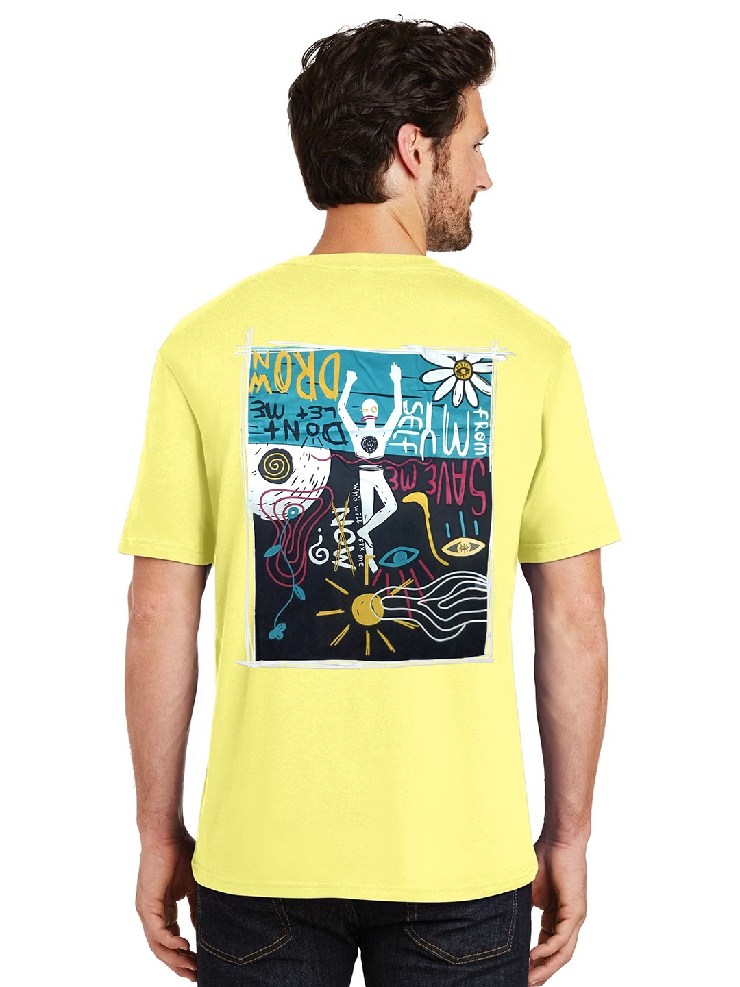 

SONIBROS Men T-shirt, Yellow