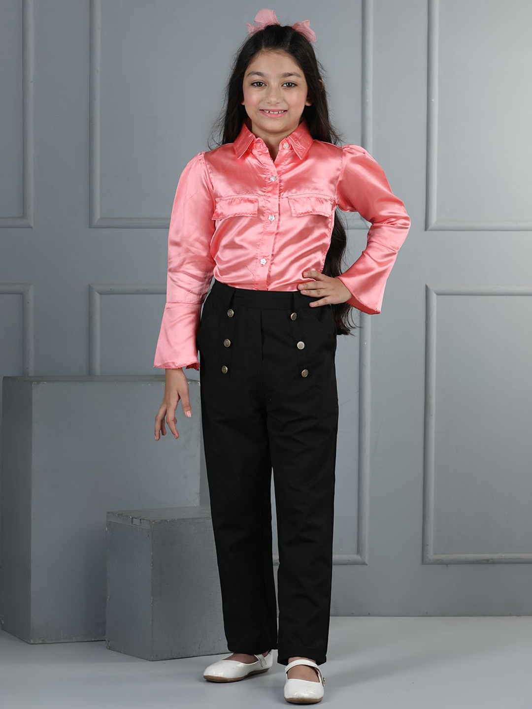 

Cutiekins Girls Top with Trousers, Pink