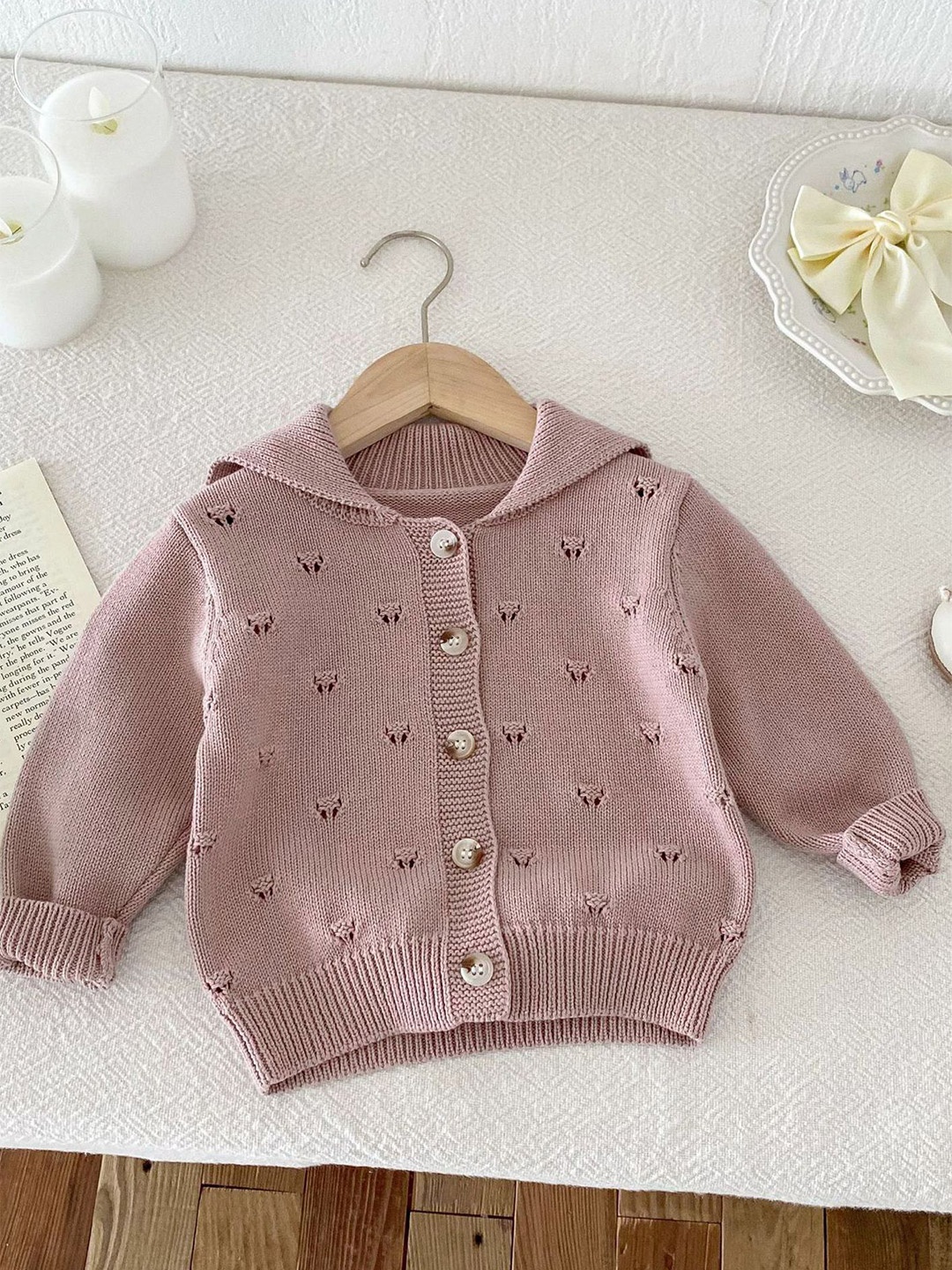 

LULU & SKY Girls Cardigan, Pink