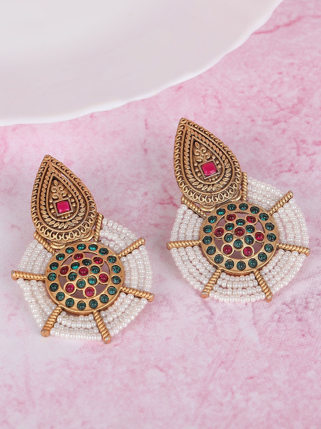 

Anouk Diamond Shaped Drop Earrings, Gold