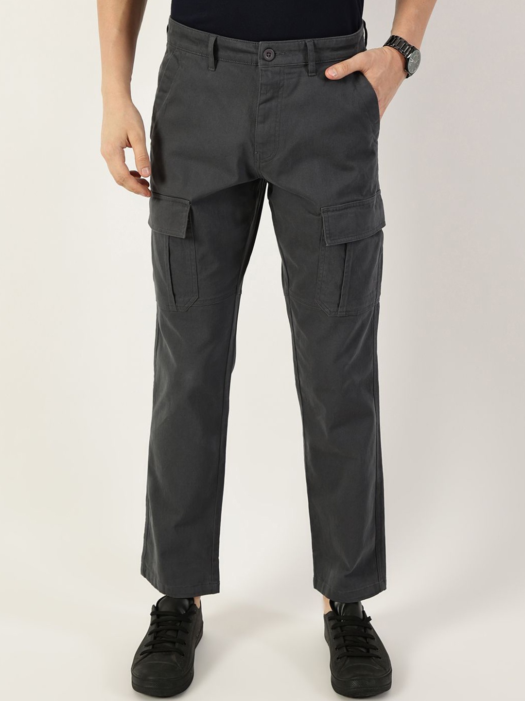 

Thomas Scott Men Smart Easy Wash Cargos Trousers, Blue
