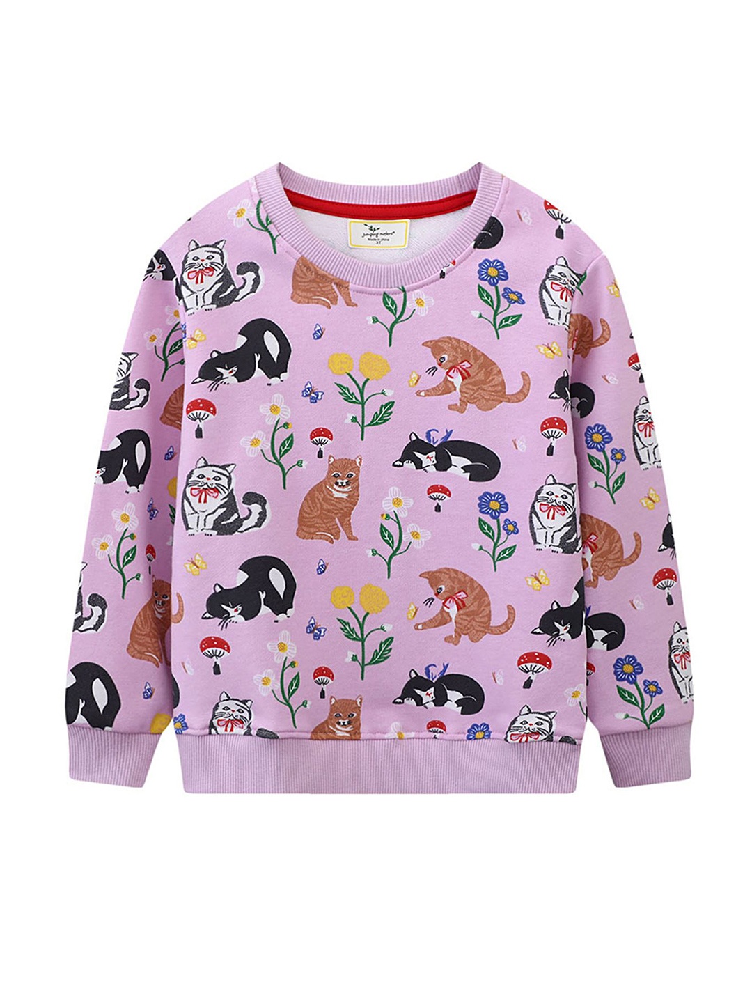 

LULU & SKY Girls Printed Sweatshirt, Purple