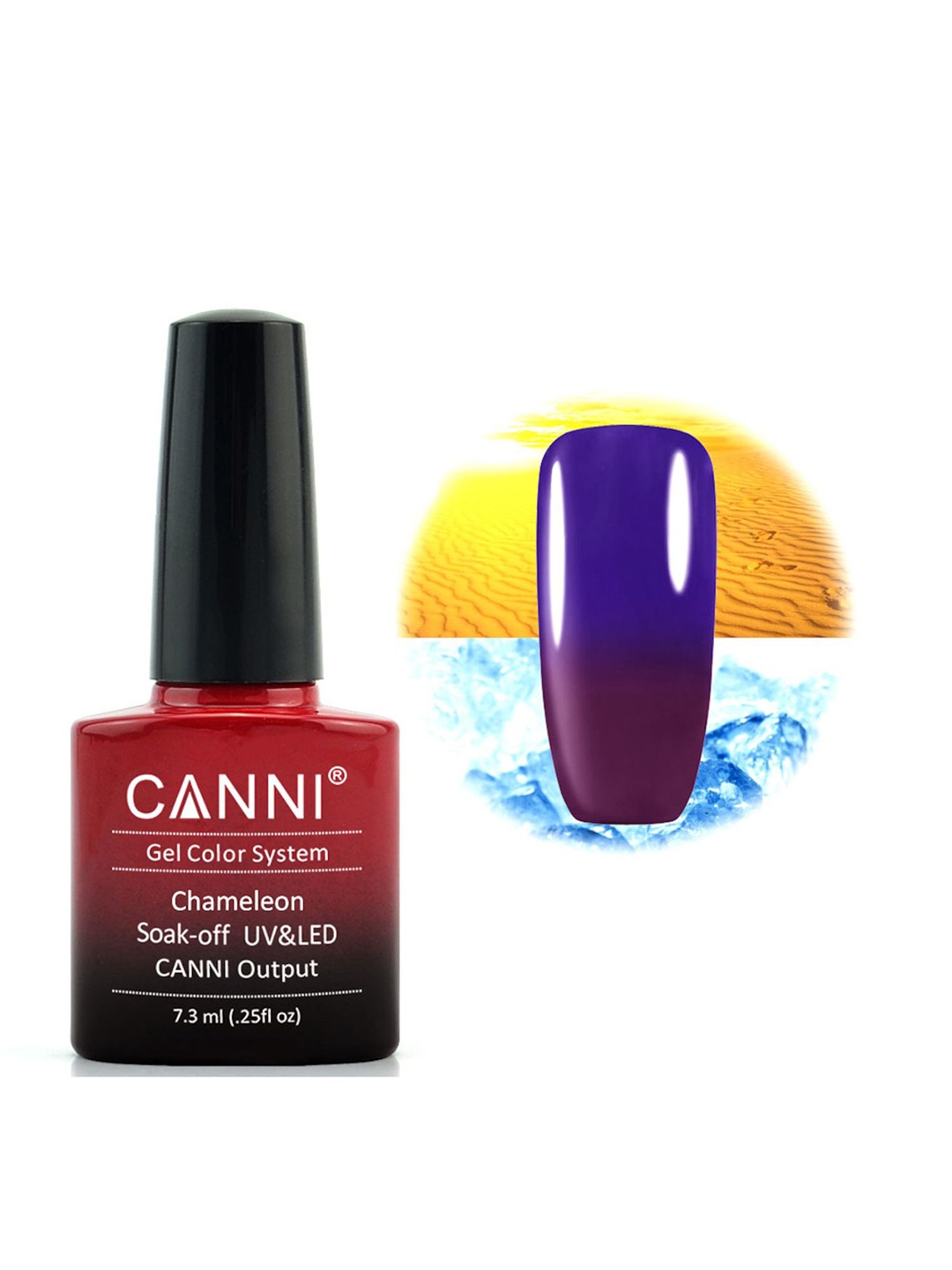

CANNI Chameleon Soak Off UV & LED Output - 7.3 ml - Shade 348, Blue