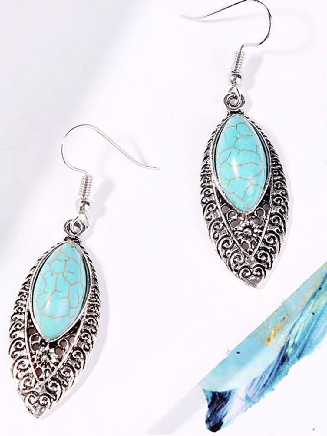 

StyleCast x Revolte Classic Drop Earrings, Blue